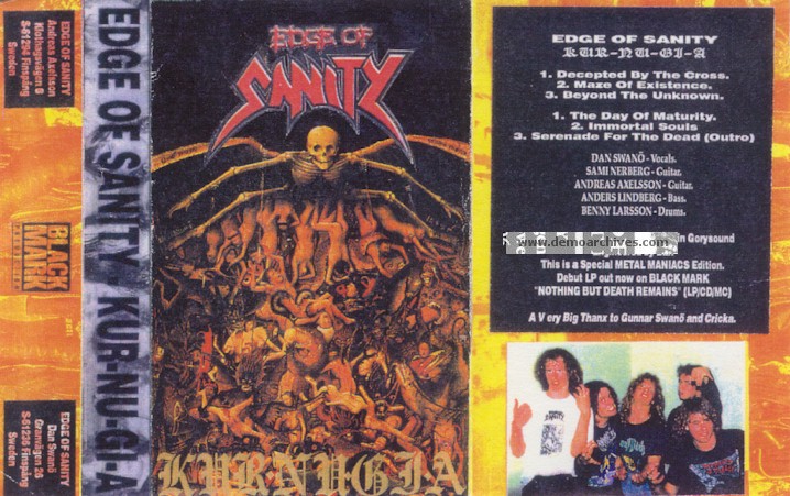 CASSANDRA  ｢EDGE OF SANITY｣  デモテープ CASSANDRA,デモテープ,~EDGE OF SANITY~